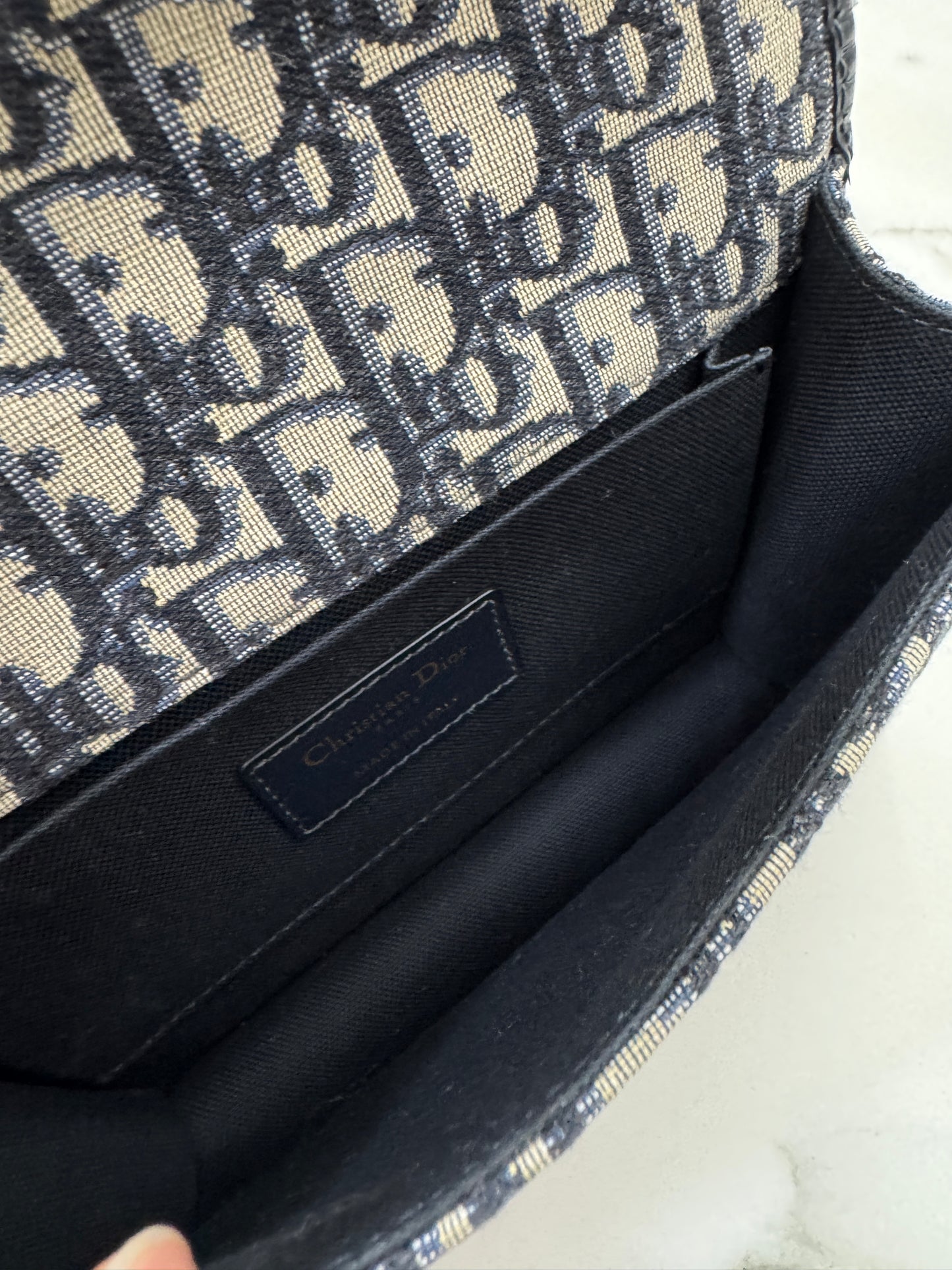 DIOR 30 Montaigne Small Blue Oblique