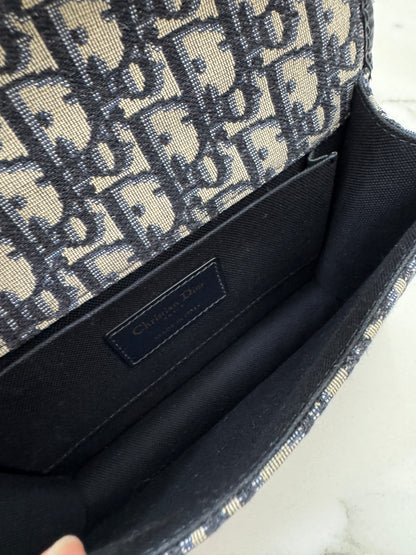 DIOR 30 Montaigne Small Blue Oblique