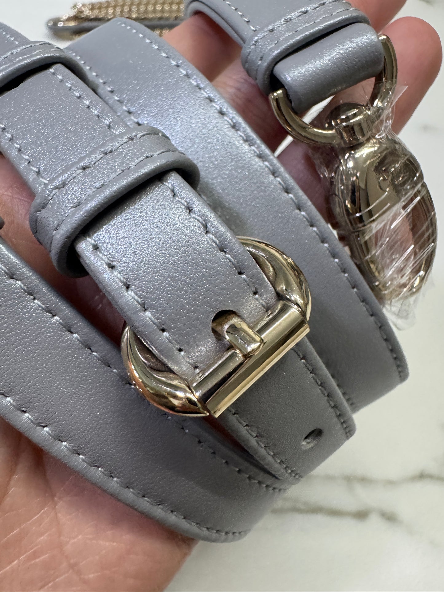 DIOR Lady Dior Mini 珠光灰