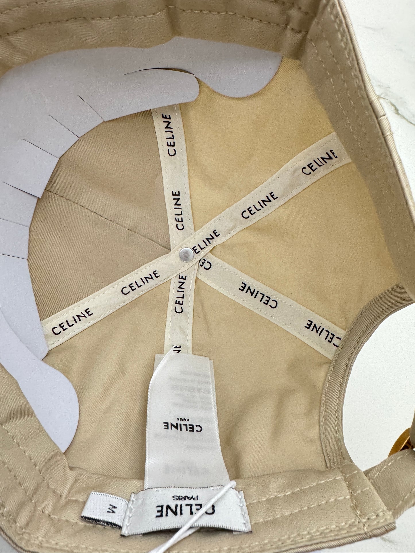 CELINE 凱旋門棒球帽 香草淺杏色