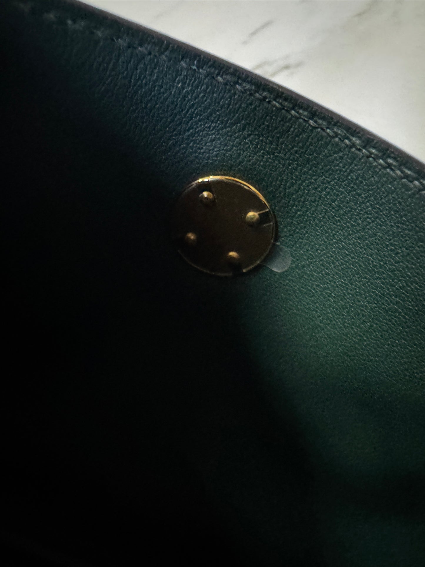 HERMES Mini Lindy II 深綠色 金扣 67 Vert Fonce TC GHW