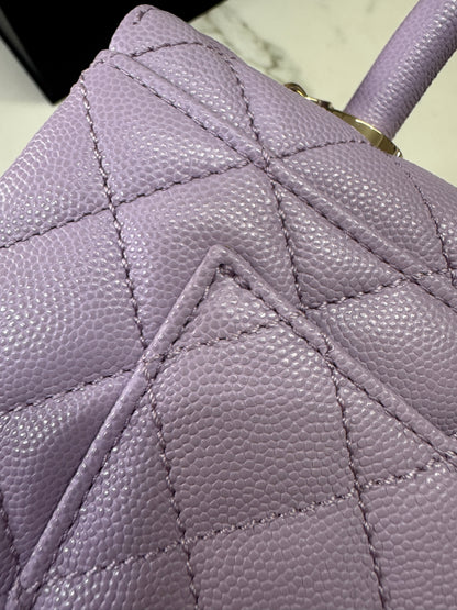 CHANEL Coco Handle 24P紫色 Small