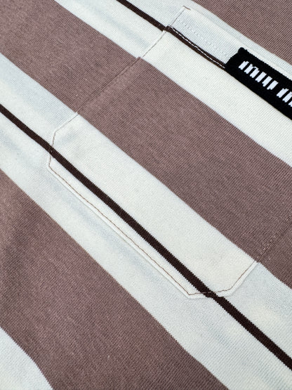 MIU MIU 針織條紋T恤