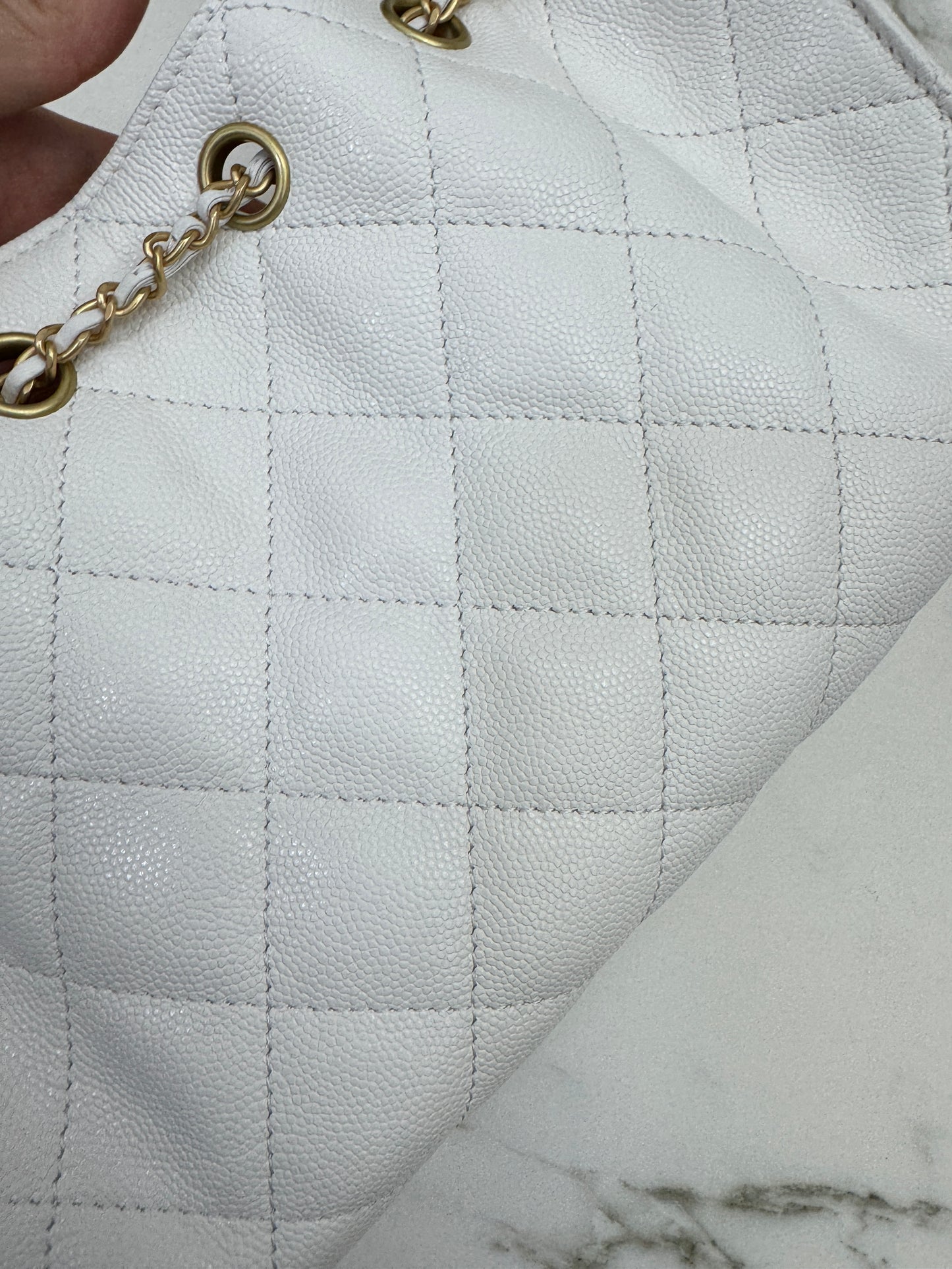 CHANEL Mini 25 Bag 白色荔枝皮