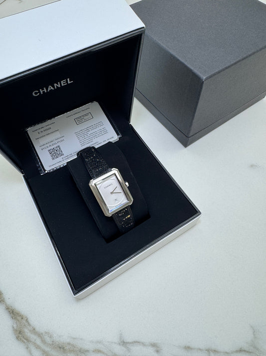 CHANEL Boyfriend Watch Tweed錶帶