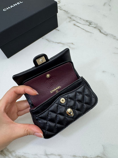 CHANEL 迷你CF包掛 黑色