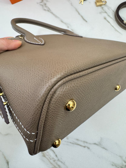 HERMES Bolide 25 大象灰金扣 Epsom Etoupe GHW