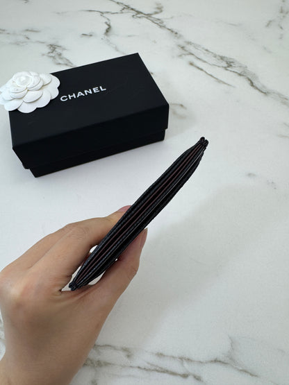 CHANEL 黑銀牛 Cardholder