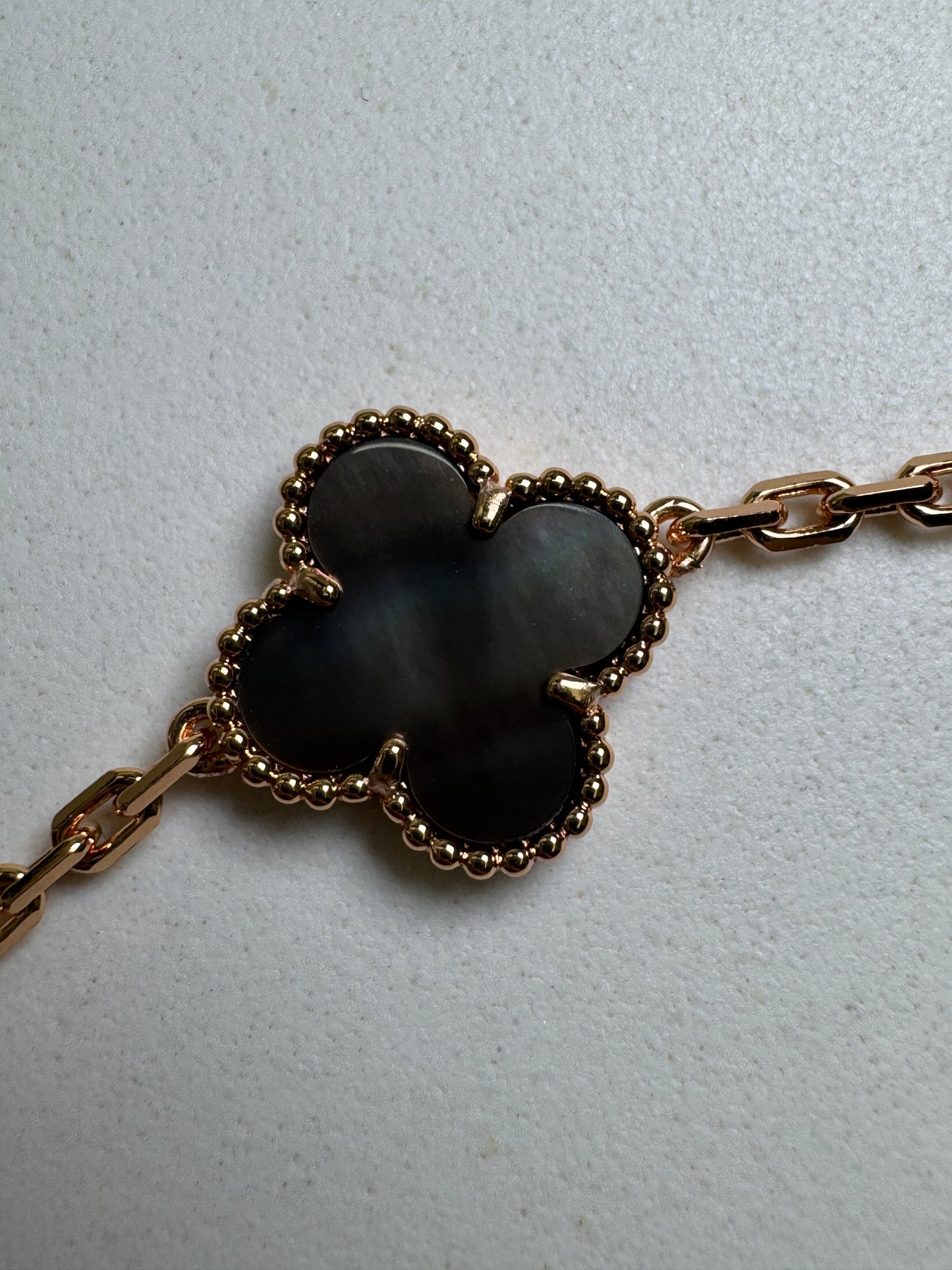 VCA Vintage Alhambra Bracelet 五花灰貝母拼鑽 玫瑰金手鏈