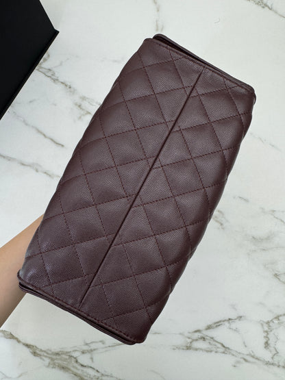 CHANEL 25Bag 荔枝牛皮 Small Chocolate