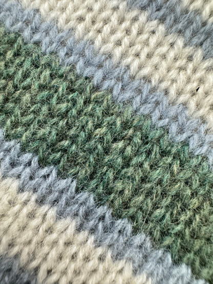 LORO PIANA Baby Cashmere Fobello Stripes Cardigan Green