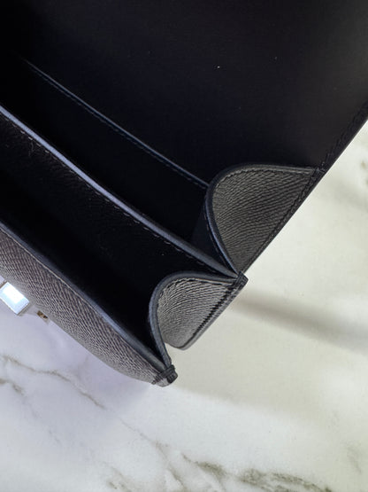 HERMES Mini Constance 新版 附鏡子 黑銀 Epsom PHW