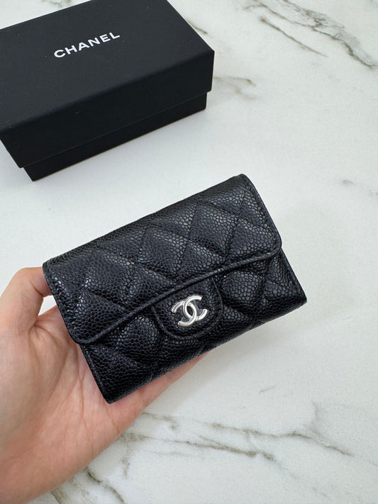 CHANEL CF Cardholder 黑銀牛