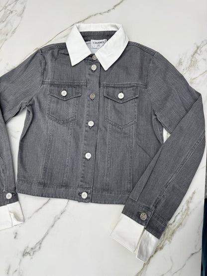 CHANEL 25P 灰色牛仔外套 Denim Jacket