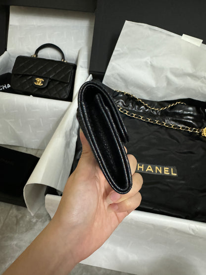 CHANEL 經典CF卡包 黑色牛皮