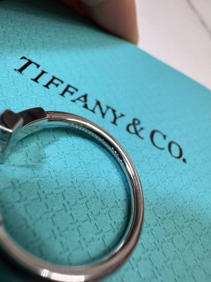 TIFFANY T戒指【純銀電鍍厚金18K金+莫桑】