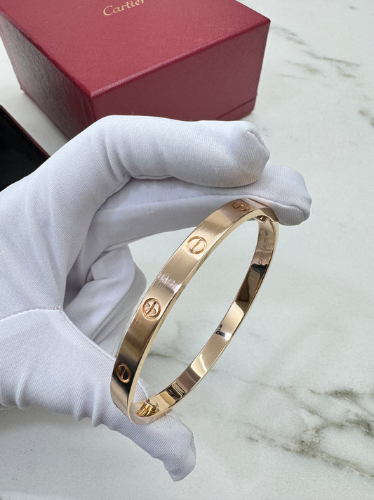 CARTIER Love Bracelet Classic Brushed Rose Gold 磨砂玫瑰金