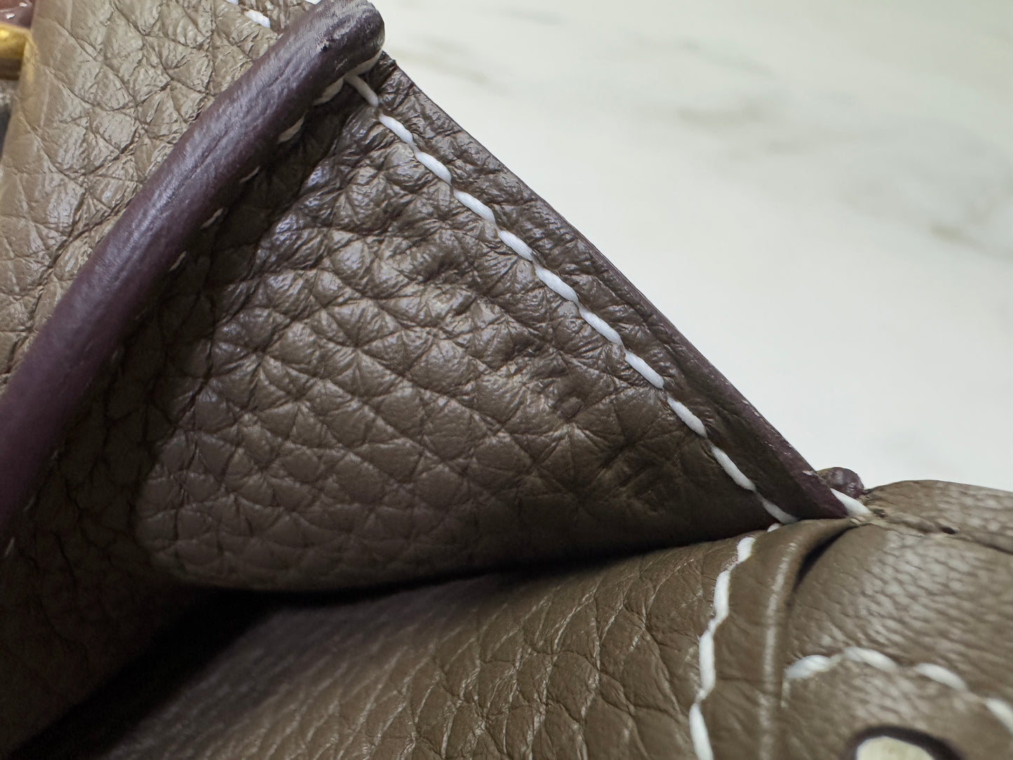 HERMES Halzan 25 大象灰金扣