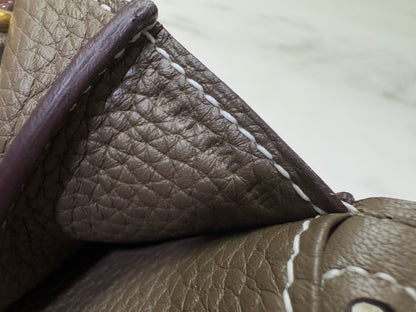 HERMES Halzan 25 大象灰金扣