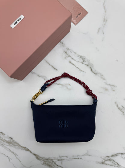 MIU MIU 布款飯盒包 深藍色