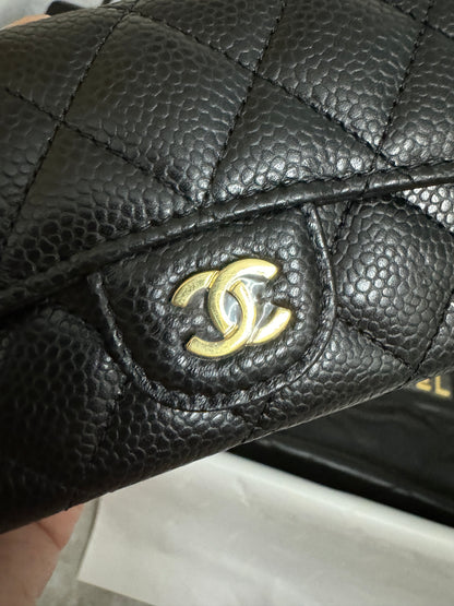 CHANEL 經典CF卡包 黑色牛皮