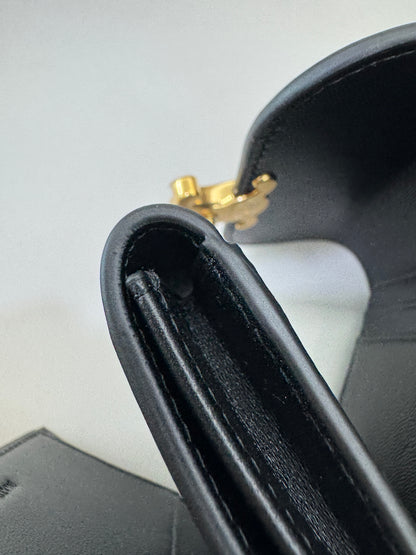 CELINE Wallet 凱旋門金扣Box皮