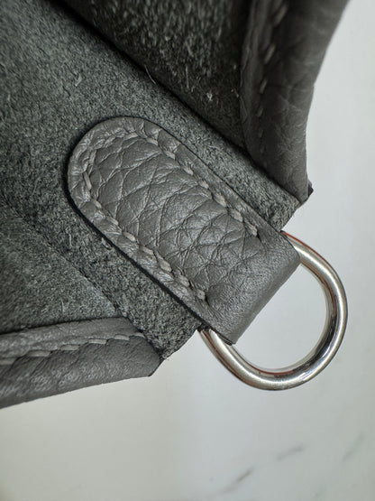 HERMES Mini Evelyn 積雨雲灰 0L Gris Meyer TC 銀扣PHW