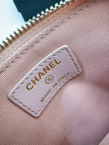 CHANEL 吐司零錢包 22B櫻花粉