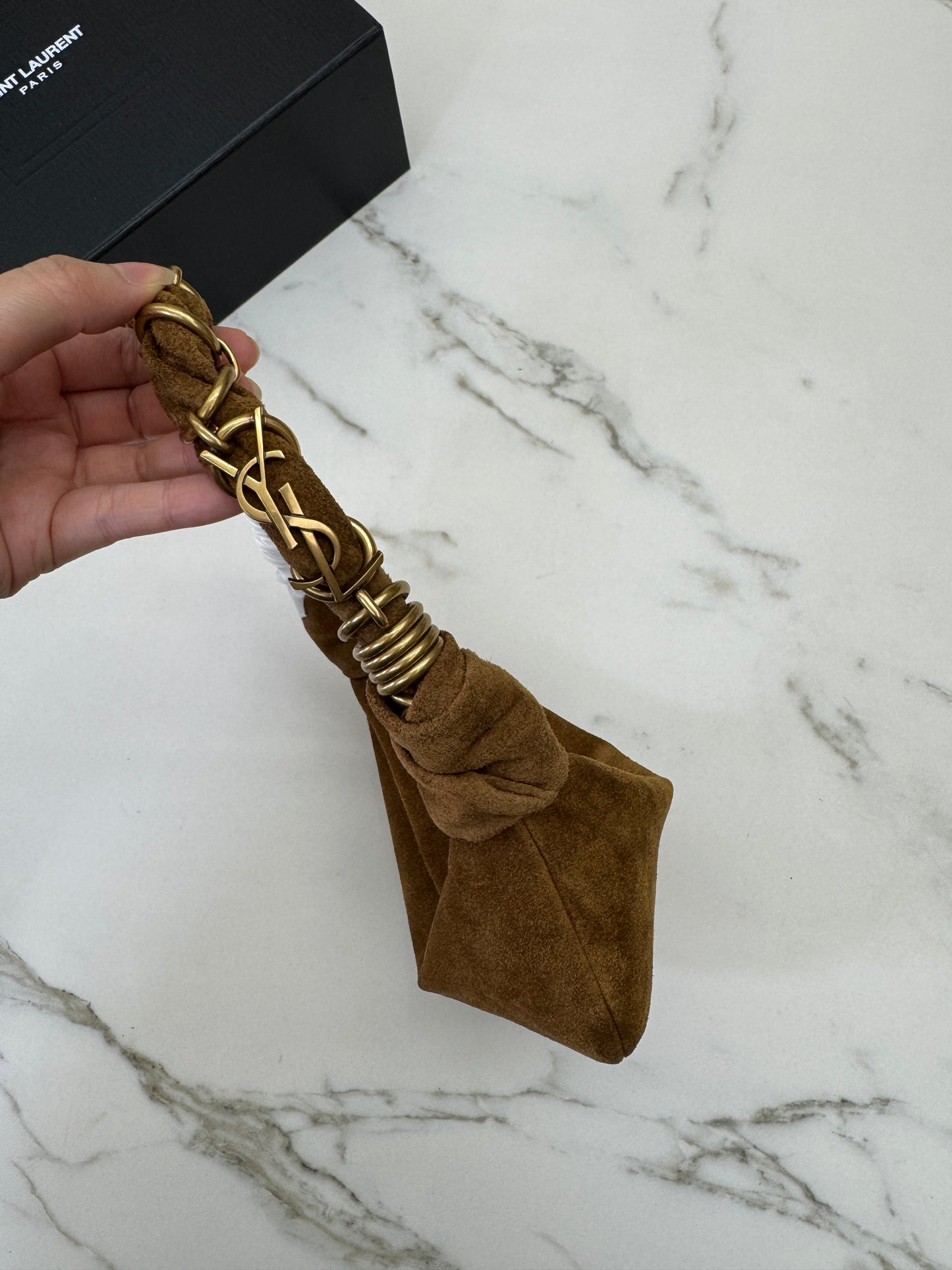 YSL Mini Amalia Shoulder Bag 焦糖麂皮