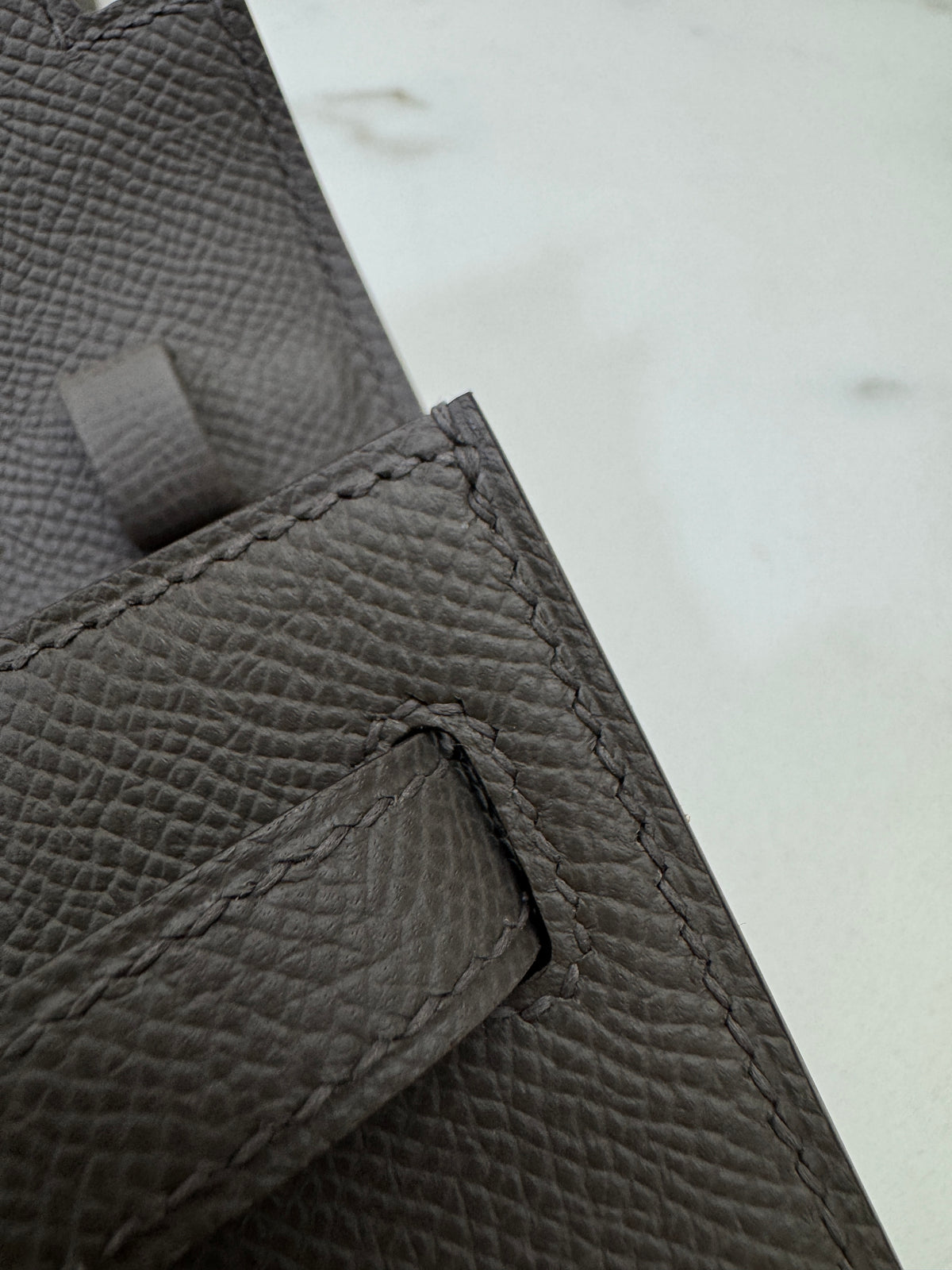 HERMES Kelly to-go 錫器灰金扣 Epsom