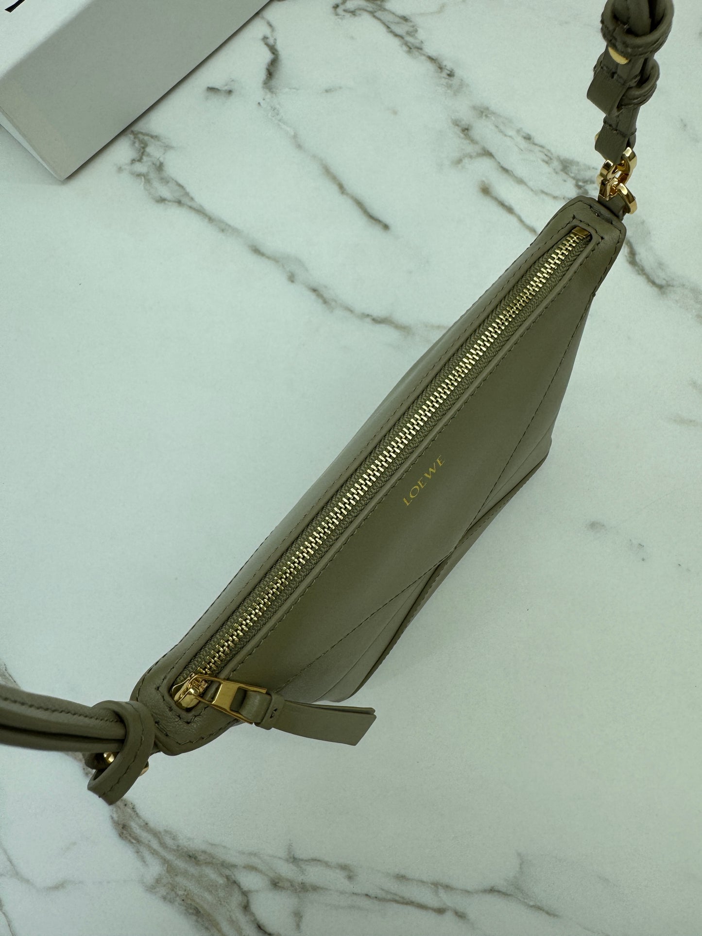 LOEWE Puzzle Fold Pouch Clay Green