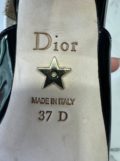 DIOR Slingback 黑色漆皮 5.5cm