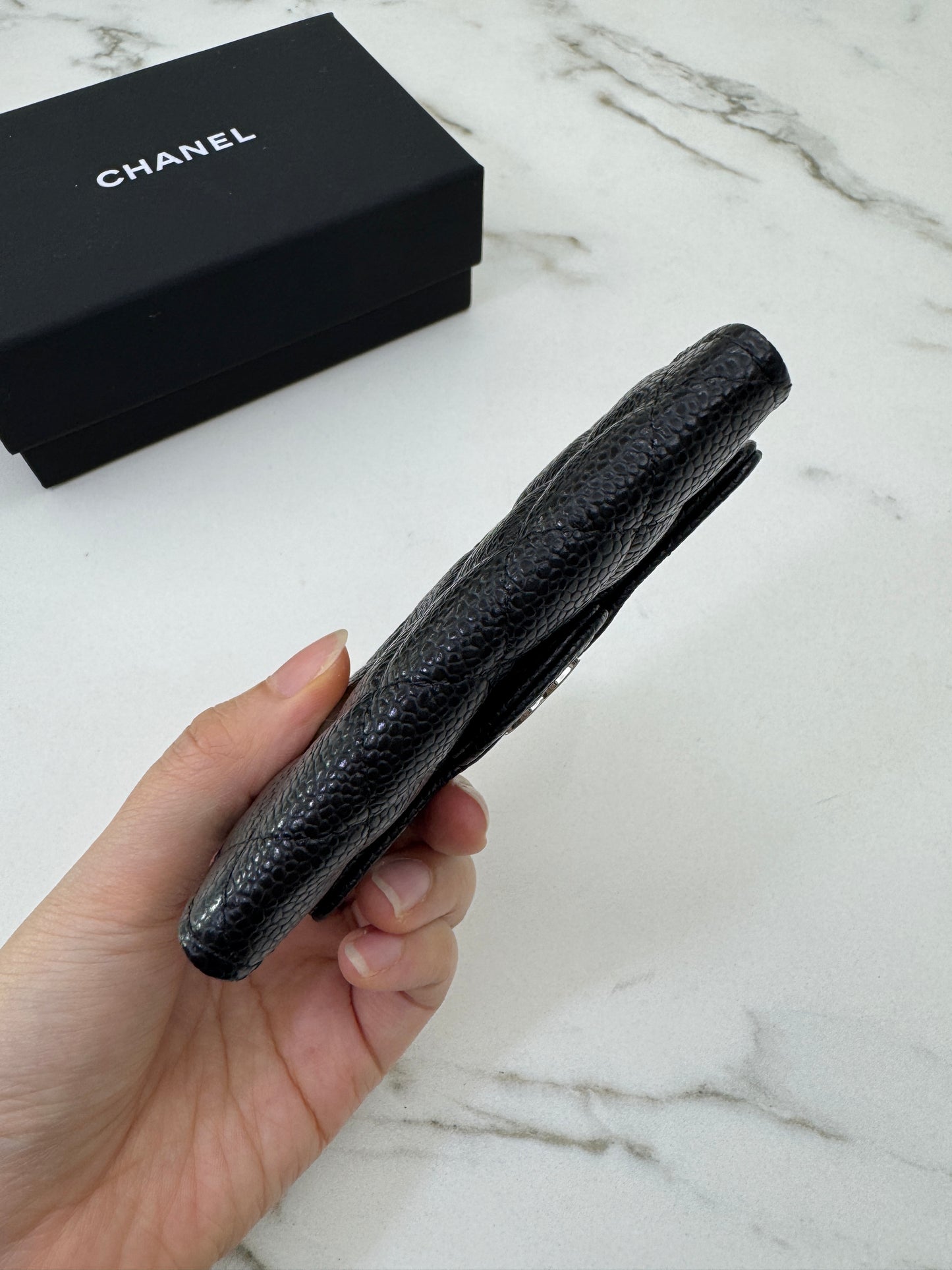 CHANEL CF Cardholder 黑銀牛