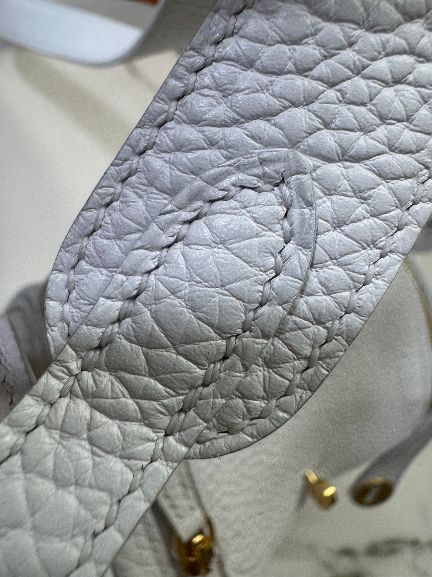 HERMES Mini Lindy II 純白色TC 金扣 GHW