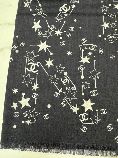 CHANEL 25C星星物語 140x140cm大披肩