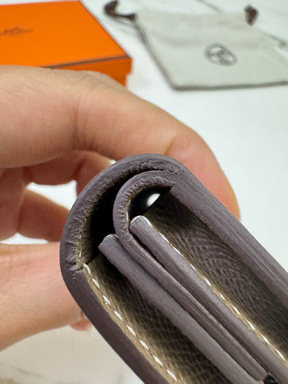 HERMES Bearn Mini Wallet 帶散紙位 大象灰金扣 Etoupe GHW