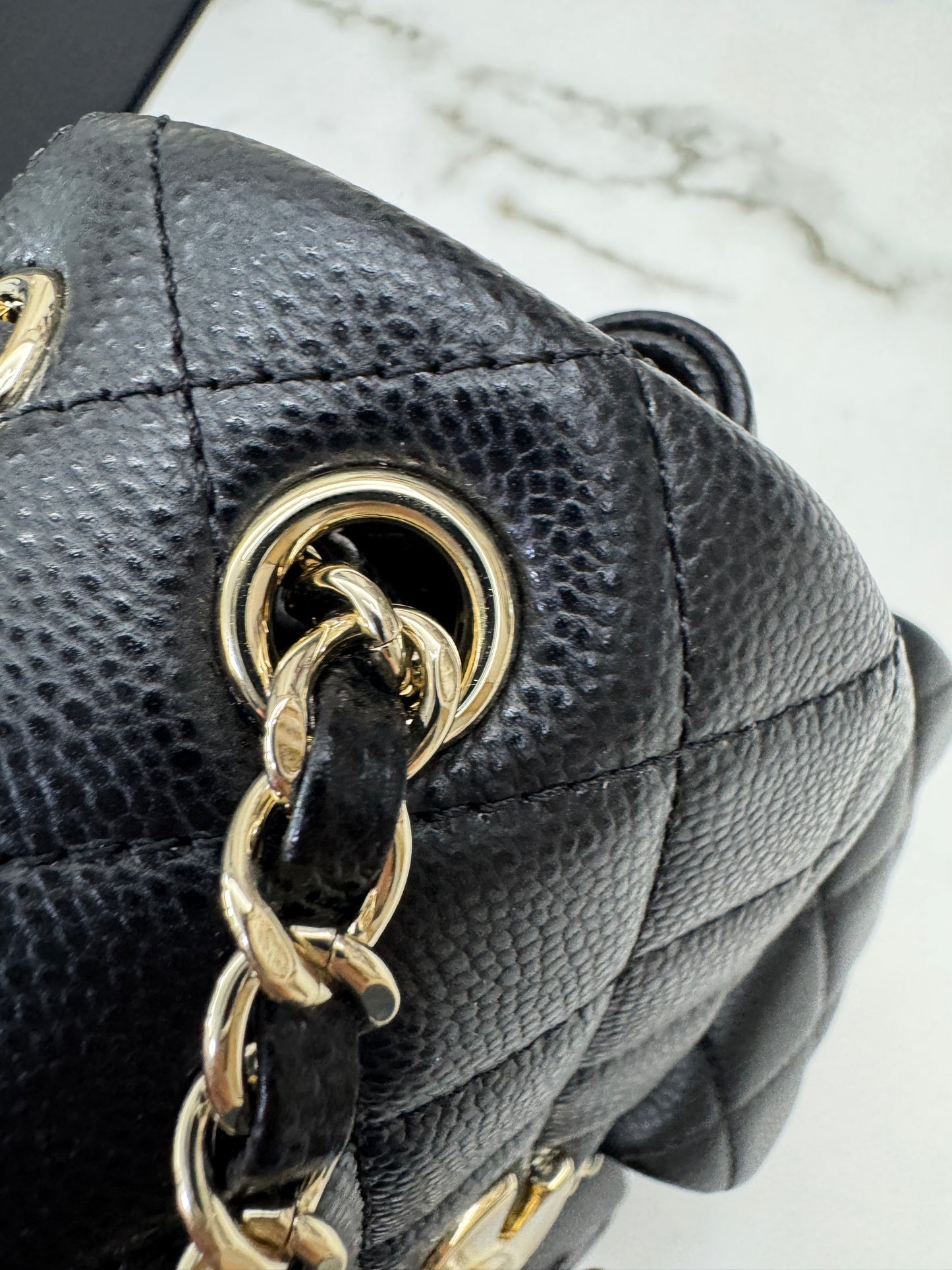 CHANEL 青蛙Duma 荔枝牛皮 Large