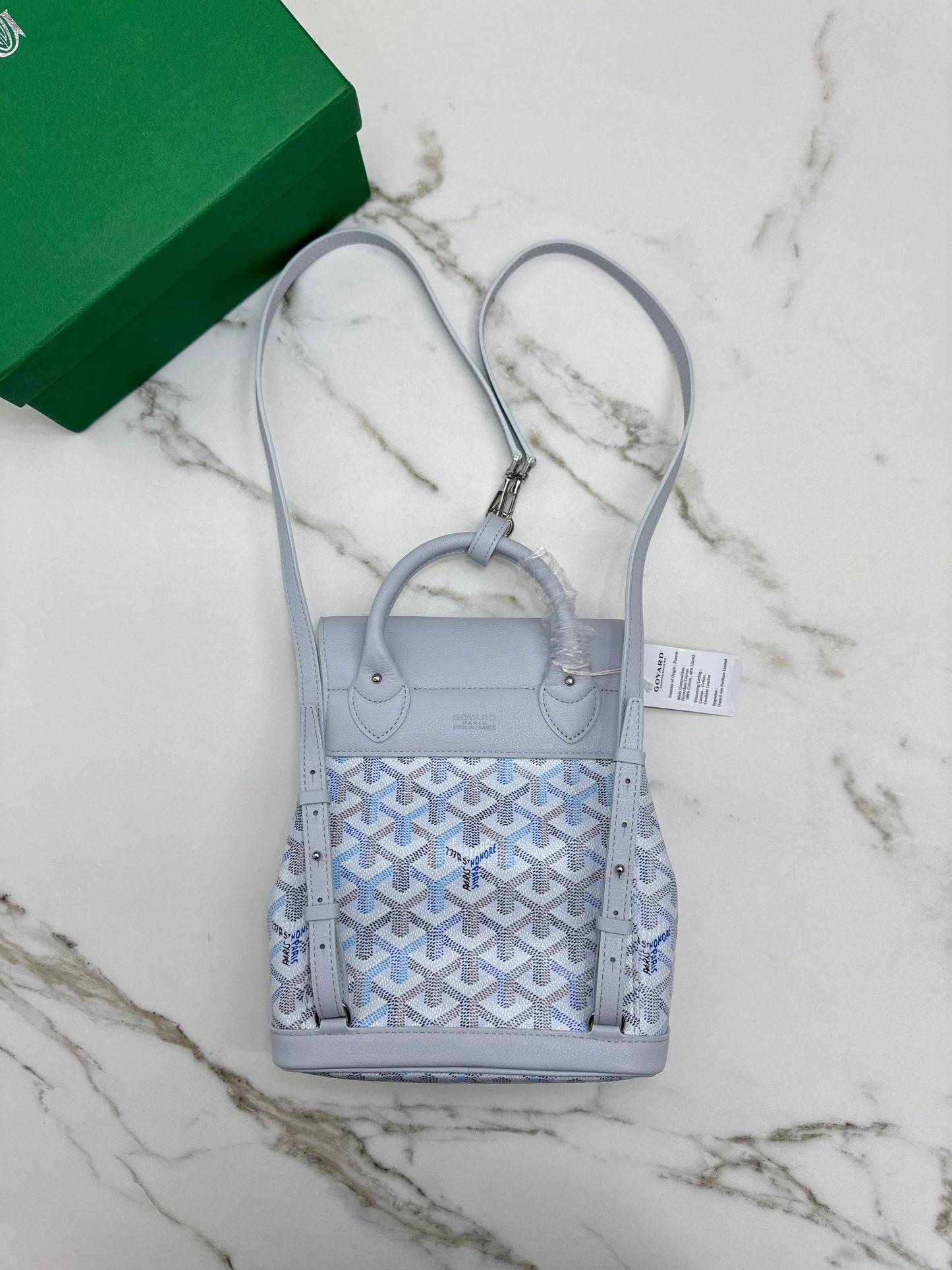 GOYARD 冰川藍 Mini Alpin Backpack Polar Blue