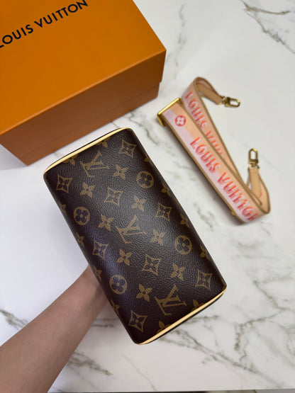 LV Speedy 20 粉橙色肩帶