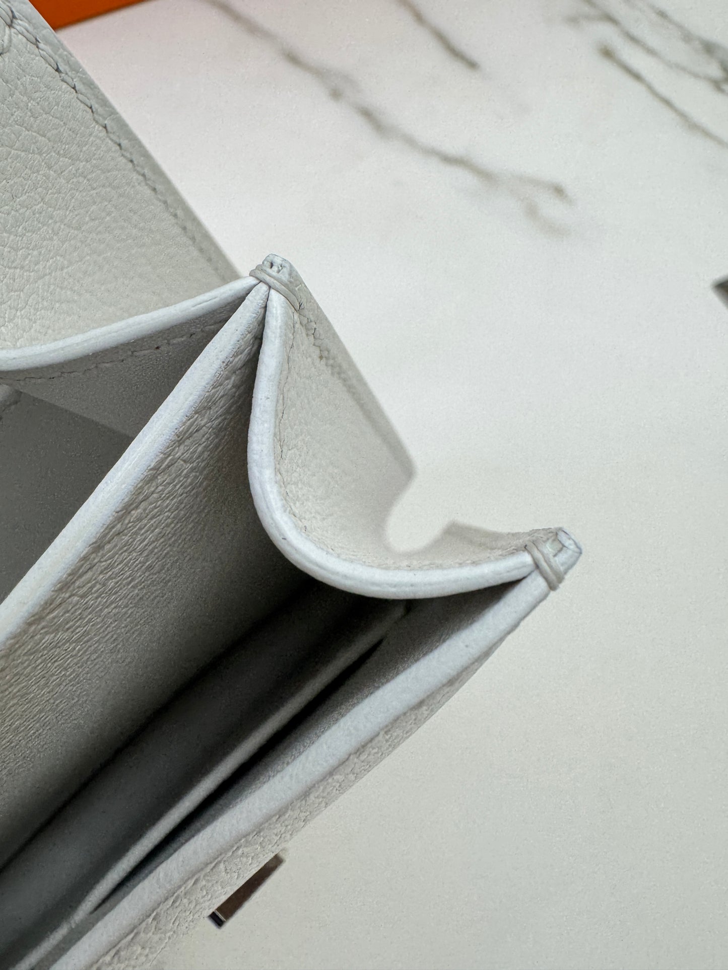 HERMES Mini Constance 新白色 銀扣 Evercolor 0U New White PHW