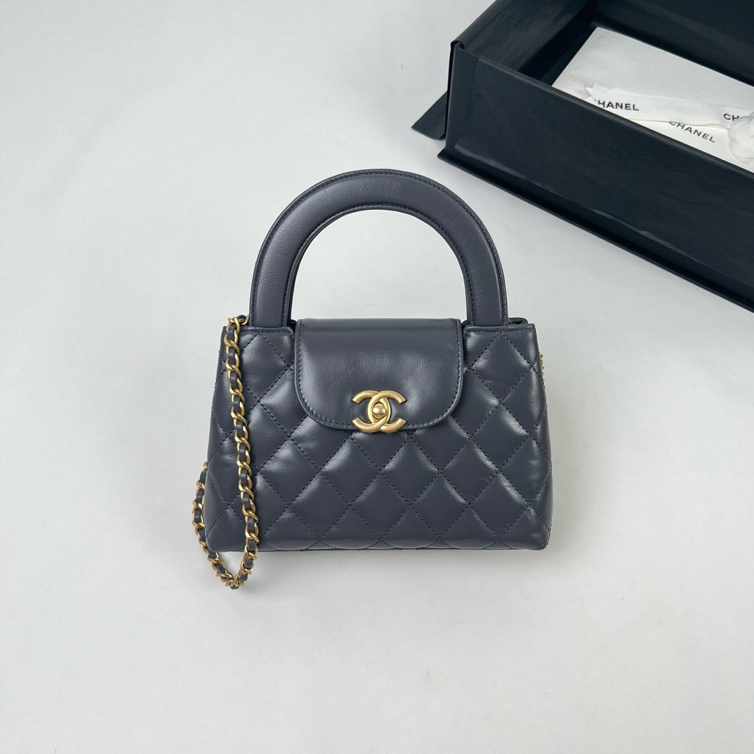 CHANEL 24A Kelly 深灰色