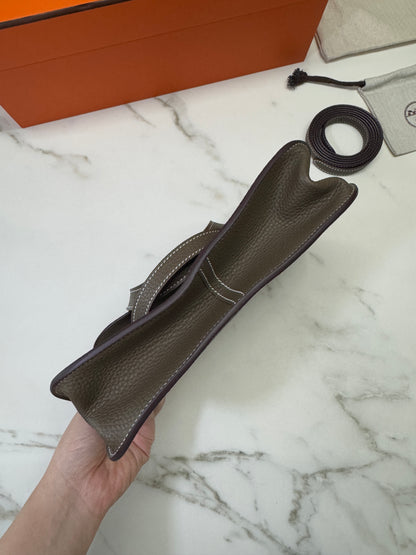 HERMES Halzan 25 大象灰金扣