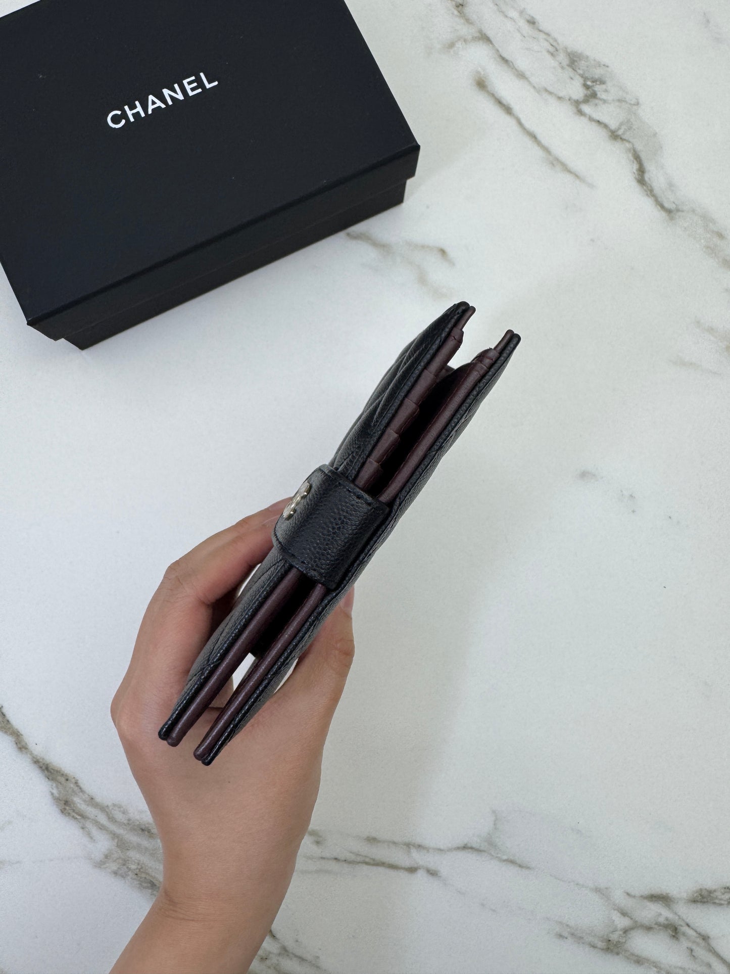 CHANEL Passport Holder 黑金牛 Black Caviar Calfskin