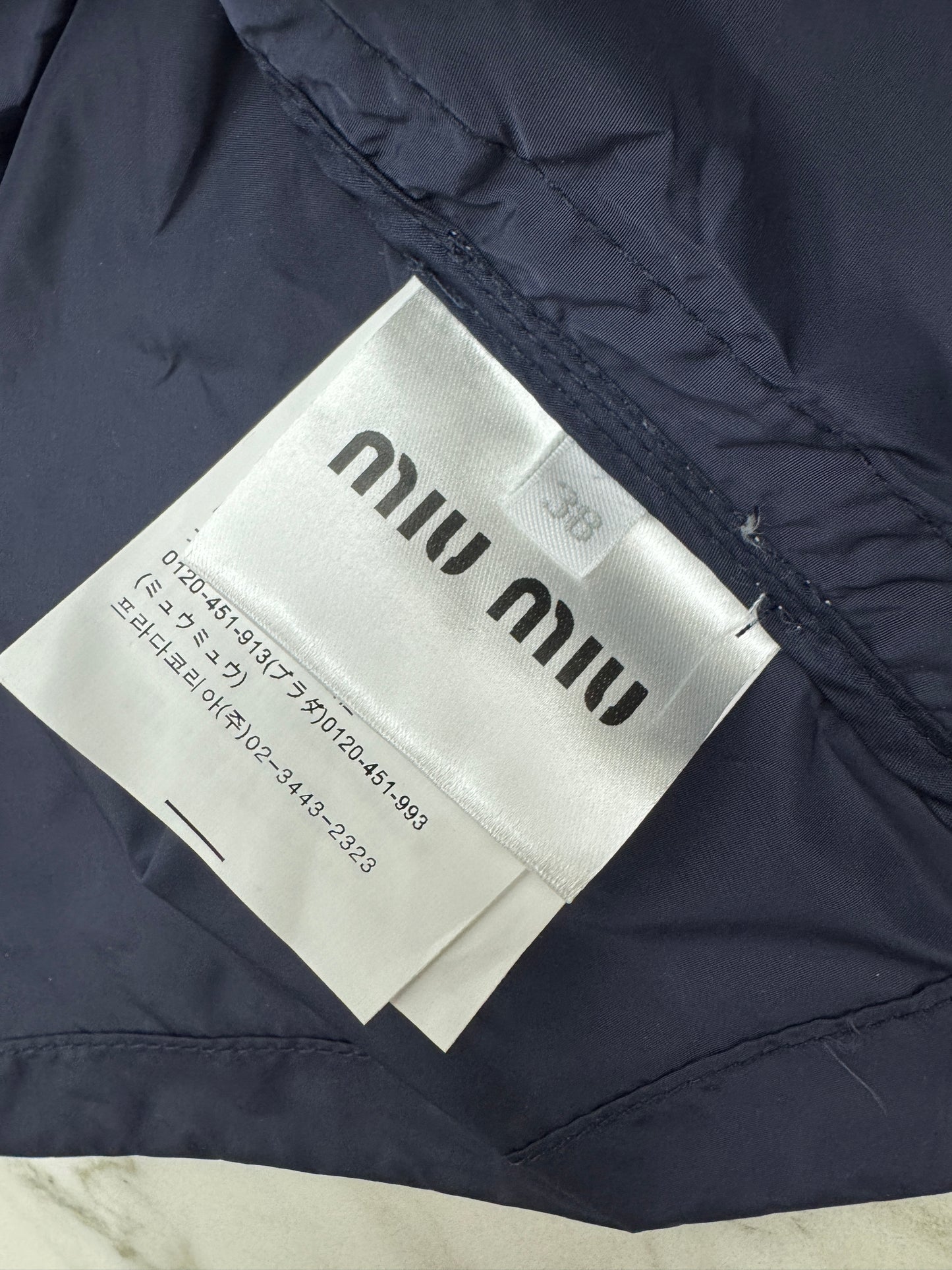 MIU MIU 防曬外套 深藍色