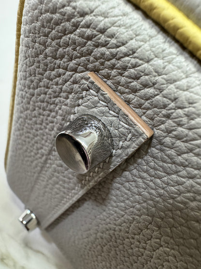 HERMES Birkin25 SO 珍珠灰拼小雞黃 Togo PHW