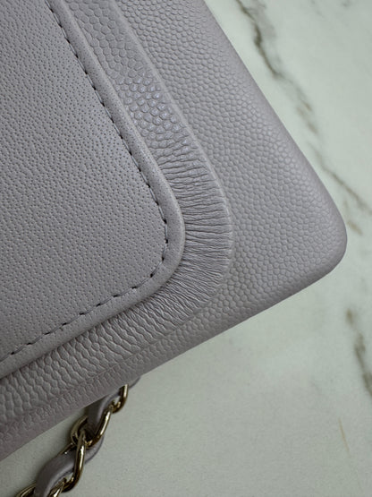 CHANEL 21S 淺粉紫 Classic Flap Small CF23 Liliac