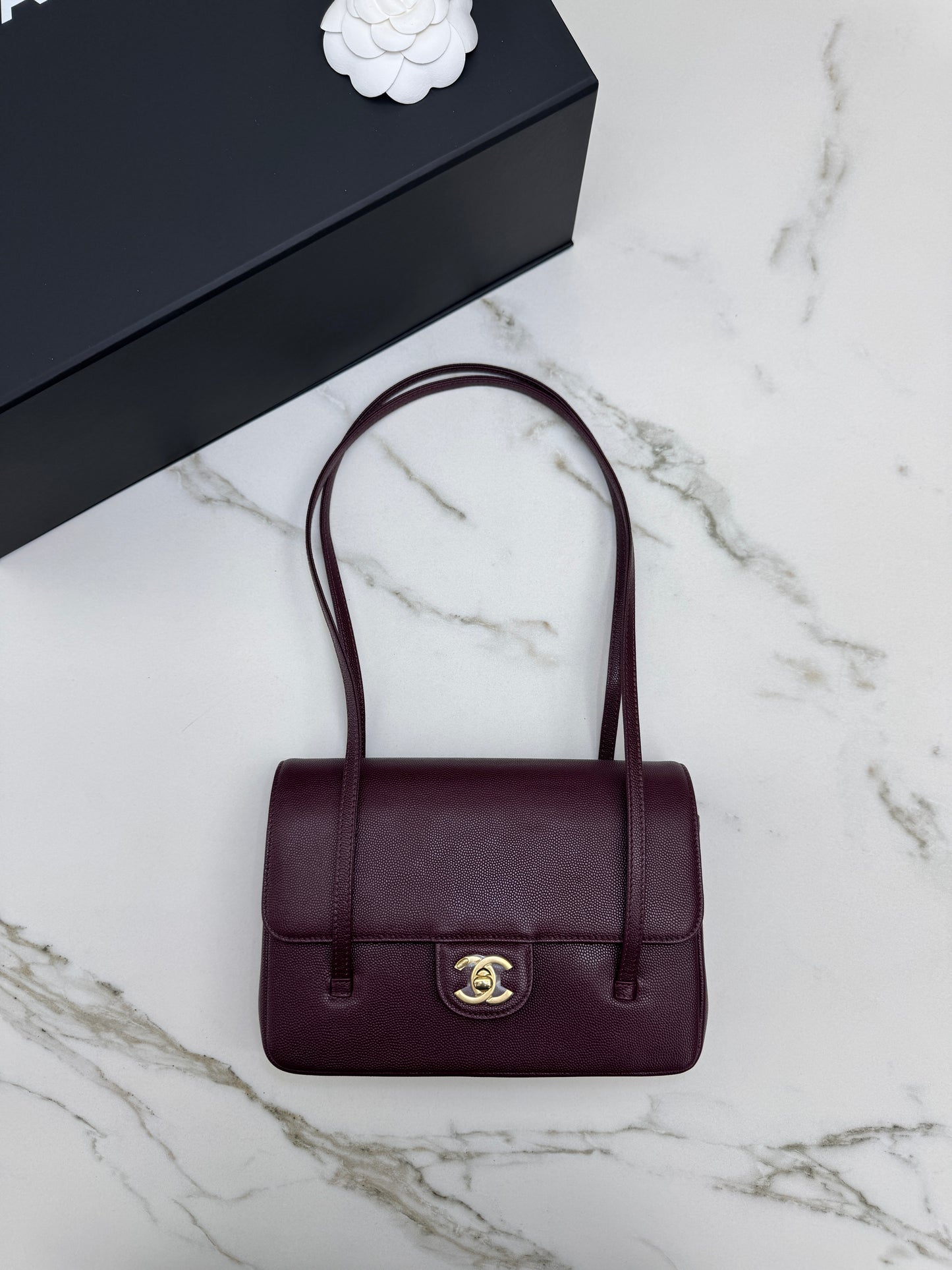 CHANEL Preppy Coco Small 酒紅色