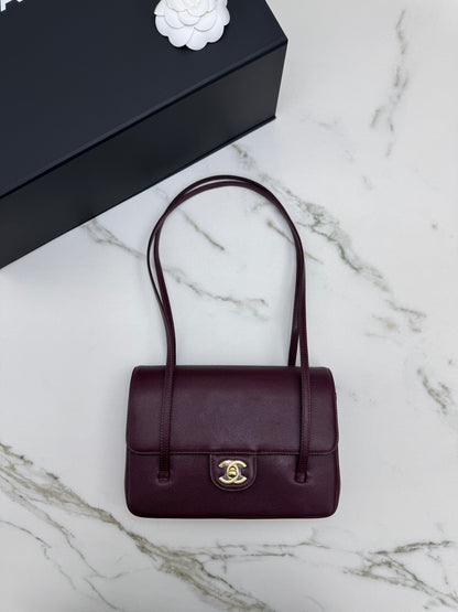CHANEL Preppy Coco Small 酒紅色