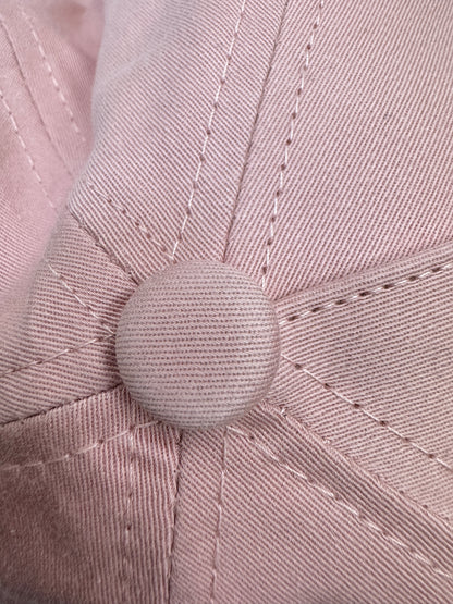 MIU MIU 鴨舌帽 粉紅拼咖啡色￼