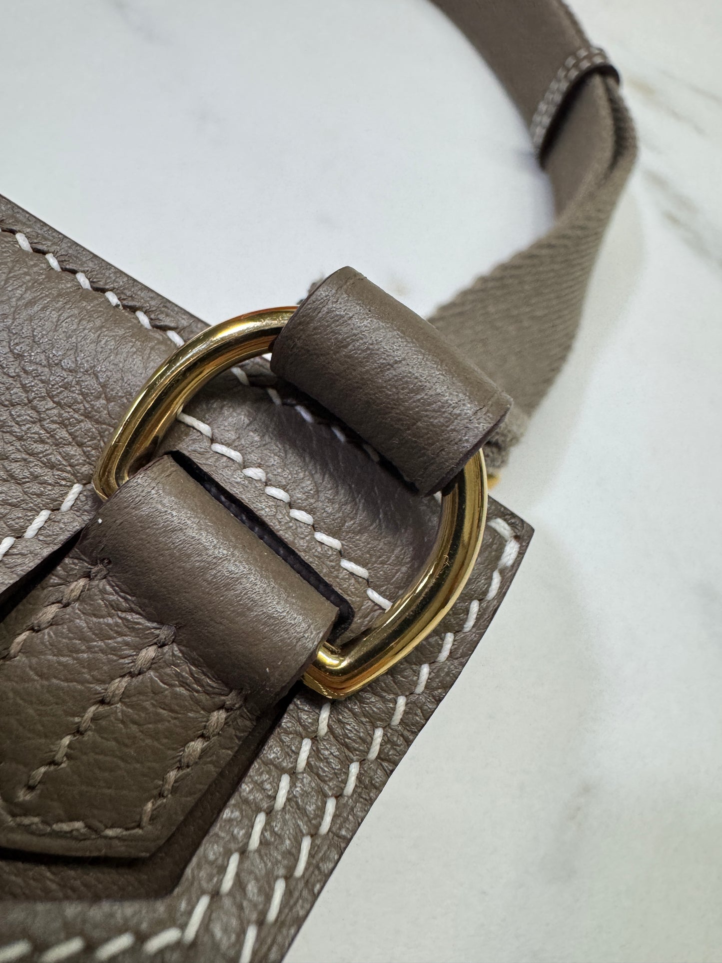 HERMES Jypsiere Mini 大象灰 金扣 evercolor 18 etoupe GHW